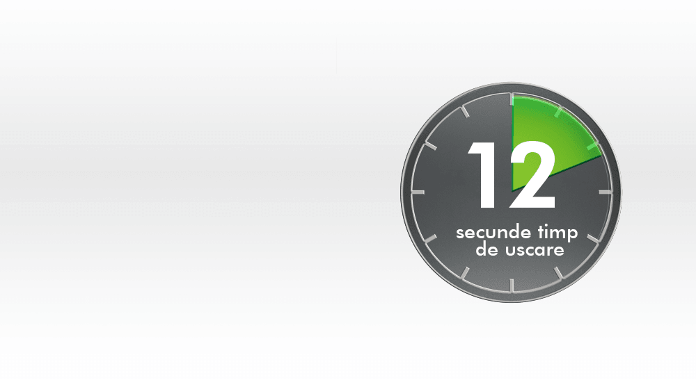 10 second dry time of a Dyson Airblade V hand dryer